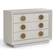 Marjorie - Modern Cream & Brushed Gold Nightstand