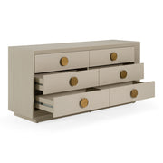Marjorie - Modern Cream & Brushed Gold Dresser — view 4