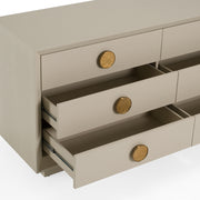 Marjorie - Modern Cream & Brushed Gold Dresser — view 5