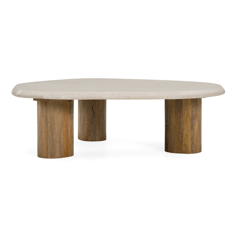 Marlin - Modern Marble + Mango Wood Nesting Table Set — view 2