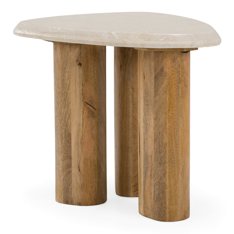 Marlin - Modern Marble + Mango Wood Nesting Table Set — view 4