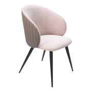 Marnie - Contemporary Gray + Pink Dining Chair — view 4