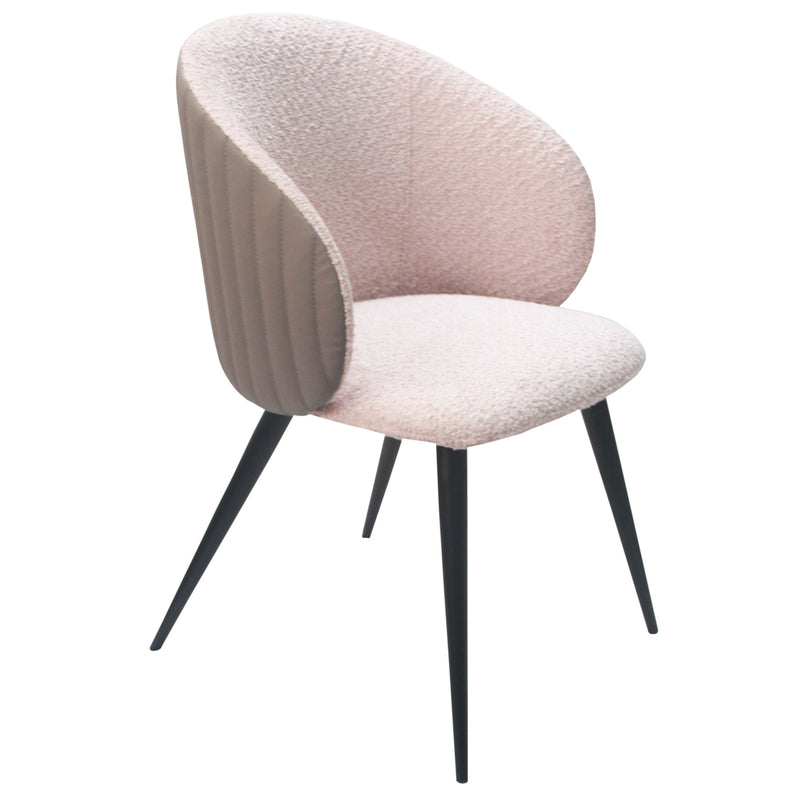 Marnie - Contemporary Gray + Pink Dining Chair — view 2