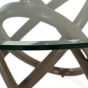 Mason Modern Round Grey Ash Dining Table — view 3