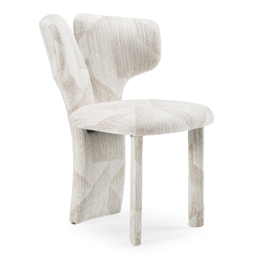 Masuda - Modern Beige Pattern Fabric Dining Chair (Set of 2) — view 2