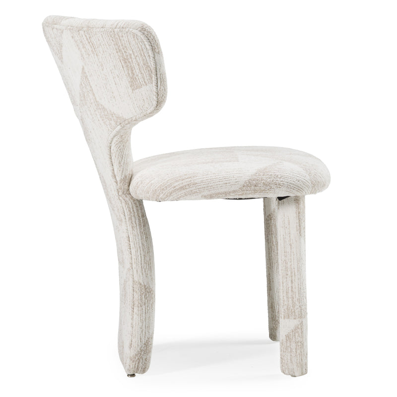 Masuda - Modern Beige Pattern Fabric Dining Chair (Set of 2) — view 4