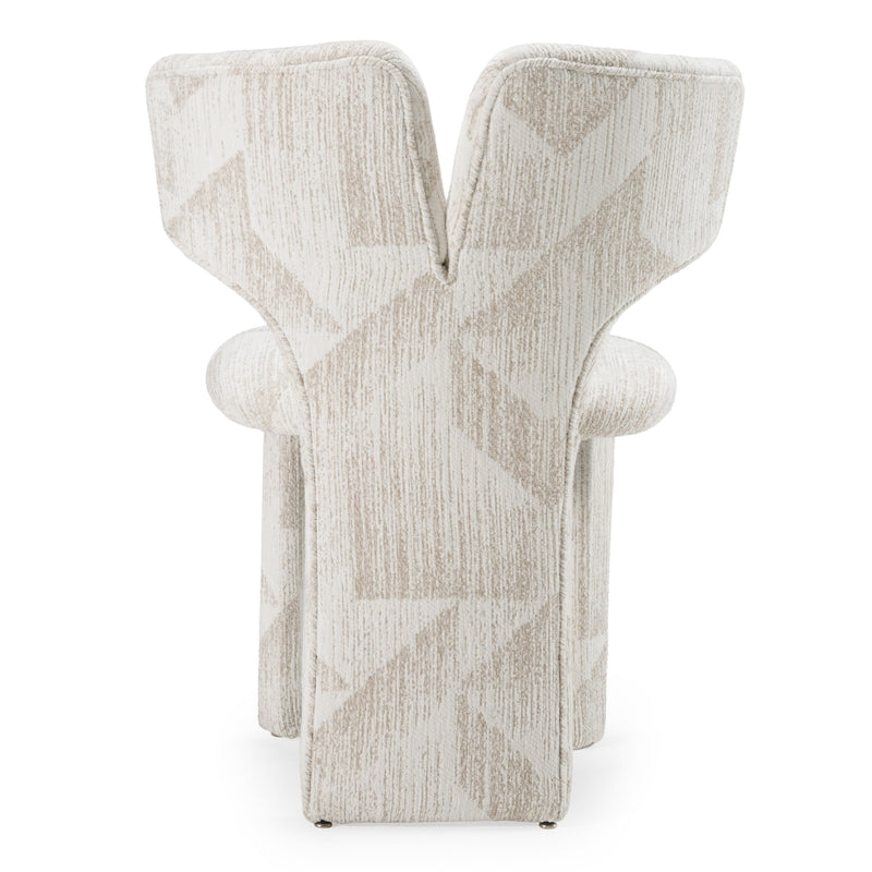 Masuda - Modern Beige Pattern Fabric Dining Chair (Set of 2) — view 5