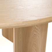 Masuda - Modern Natural Ash Round Dining Table — view 2