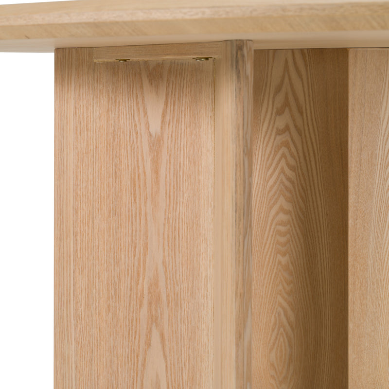 Masuda - Modern Natural Ash Round Dining Table — view 4