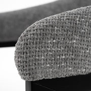 Maury - Modern Grey Fabric + Black Dining Chair — view 5