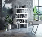 Maze Modern White High Gloss Bookcase — view 3