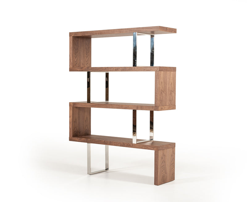 Maze Modern Walnut Bookcase — view 2