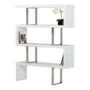 Maze Modern White High Gloss Bookcase — view 4