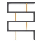 Maze - Elm Grey & Gold Bookcase — view 4