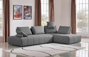 Edgar - Modern Grey Fabric Modular Sectional Sofa — view 4