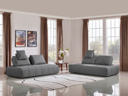 Edgar - Modern Grey Fabric Modular Sectional Sofa — view 3