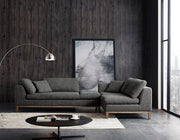 Hickman - Modern Dark Grey Fabric Right Facing Sectional Sofa — view 2