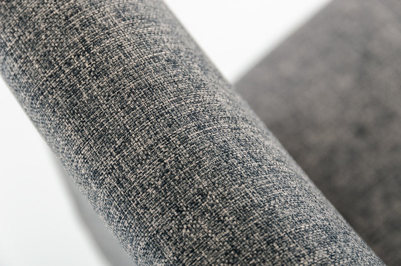 Medford Mid-Century Grey Fabric Bar Stool — view 2