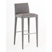 Medford Mid-Century Grey Fabric Bar Stool — view 4