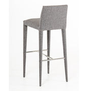 Medford Mid-Century Grey Fabric Bar Stool — view 5