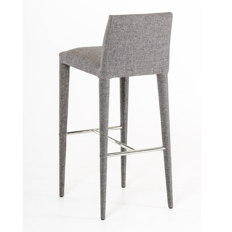 Medford Mid-Century Grey Fabric Bar Stool — view 5