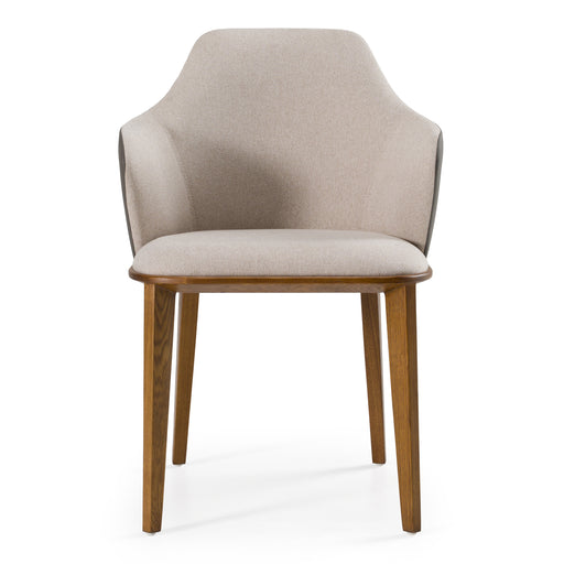 Megan Modern Beige & Grey Dining Chair — view 2