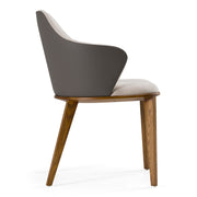 Megan Modern Beige & Grey Dining Chair — view 4