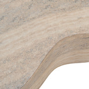 Meru - Modern Faux Travertine Concrete Coffee Table — view 3