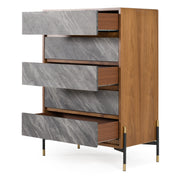 Metcalf - Mid-Century Walnut & Grey Chest — view 5