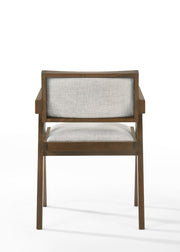 Fern - Modern Walnut and Beige Dining Chair Set of 2 — view 2