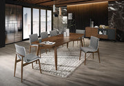 Ackley - Modern Walnut Rectangular Dining Table — view 4