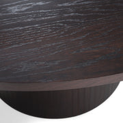 Miami - Modern Brown Round Dining Table with Extension — view 4