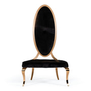 Mills - Modern Black Velvet Rosegold Dining Chair Set of 2 — view 5