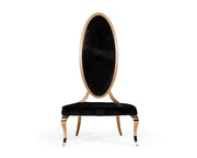 Mills - Modern Black Velvet Rosegold Dining Chair Set of 2 — view 2