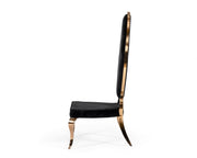 Mills - Modern Black Velvet Rosegold Dining Chair Set of 2 — view 3