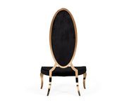 Mills - Modern Black Velvet Rosegold Dining Chair Set of 2 — view 4