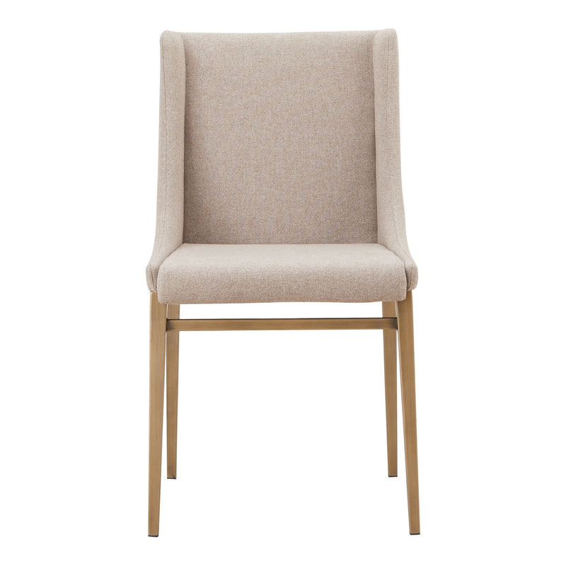 Mimi - Contemporary Beige + Brass Dining Chair (Set of 2) — view 5