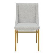 Mimi - Modern Light Grey Fabric + Antique Brass Dining Chair (Set of 2) — view 5