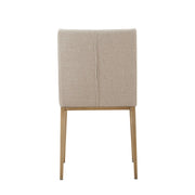Mimi - Contemporary Beige + Brass Dining Chair (Set of 2) — view 2