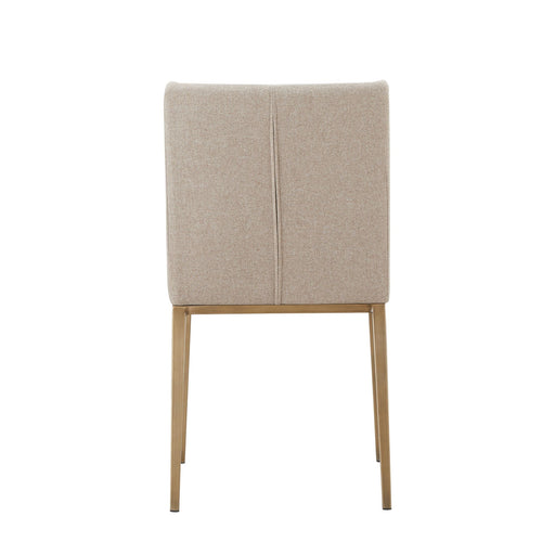 Mimi - Contemporary Beige + Brass Dining Chair (Set of 2) — view 2
