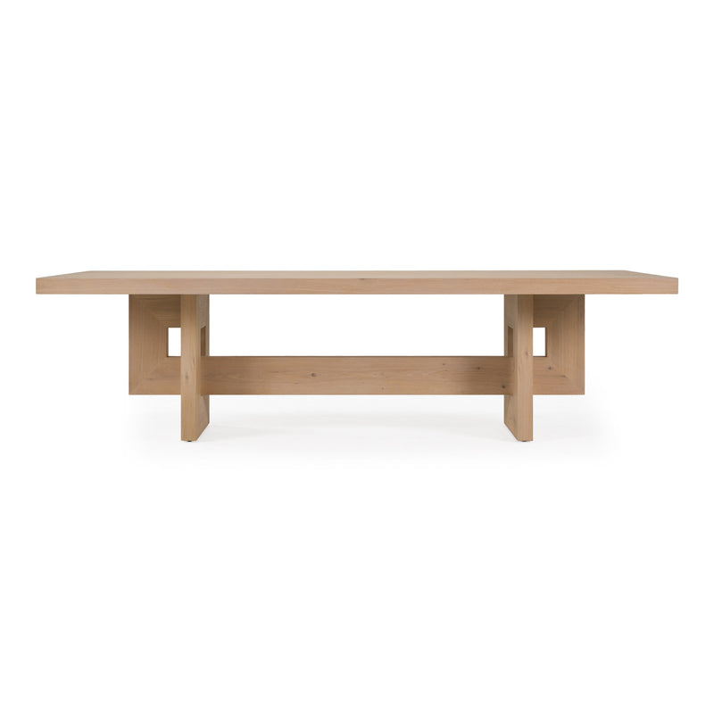Mineola - Modern Natural White Oak 110" Dining Table