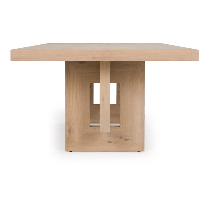 Mineola - Modern Natural White Oak 110" Dining Table — view 3
