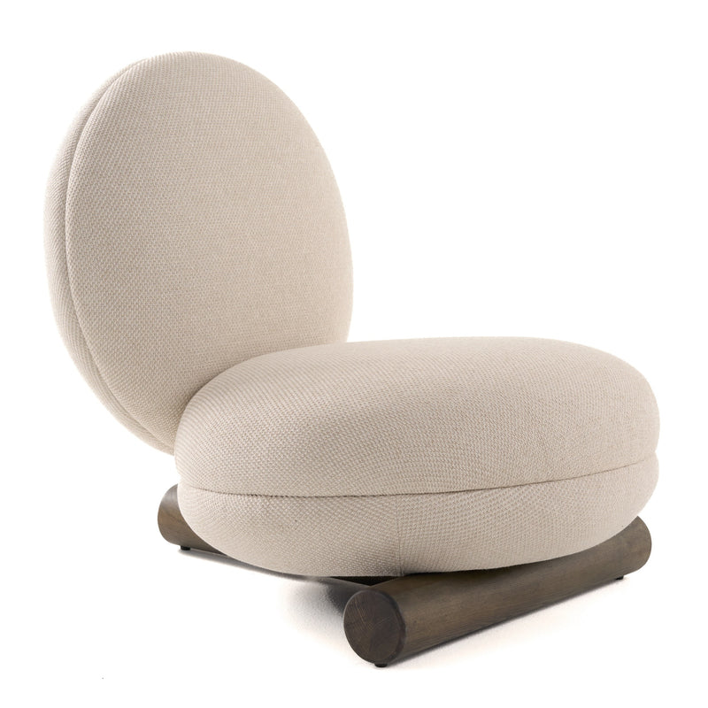 Minto - Contemporary Off-White Fabric Accent Chair — view 3