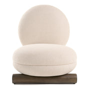 Minto - Contemporary Off-White Fabric Accent Chair — view 2