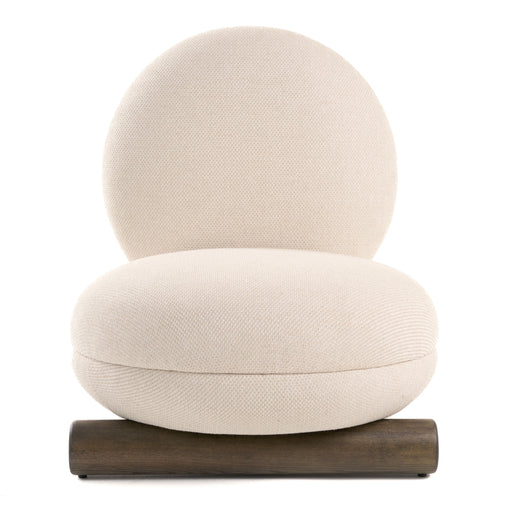 Minto - Contemporary Off-White Fabric Accent Chair — view 2