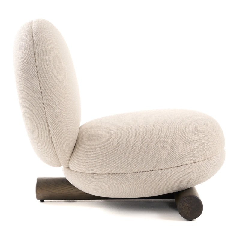 Minto - Contemporary Off-White Fabric Accent Chair — view 4