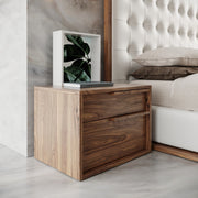 Amberlie - Modern Walnut Nightstand — view 3
