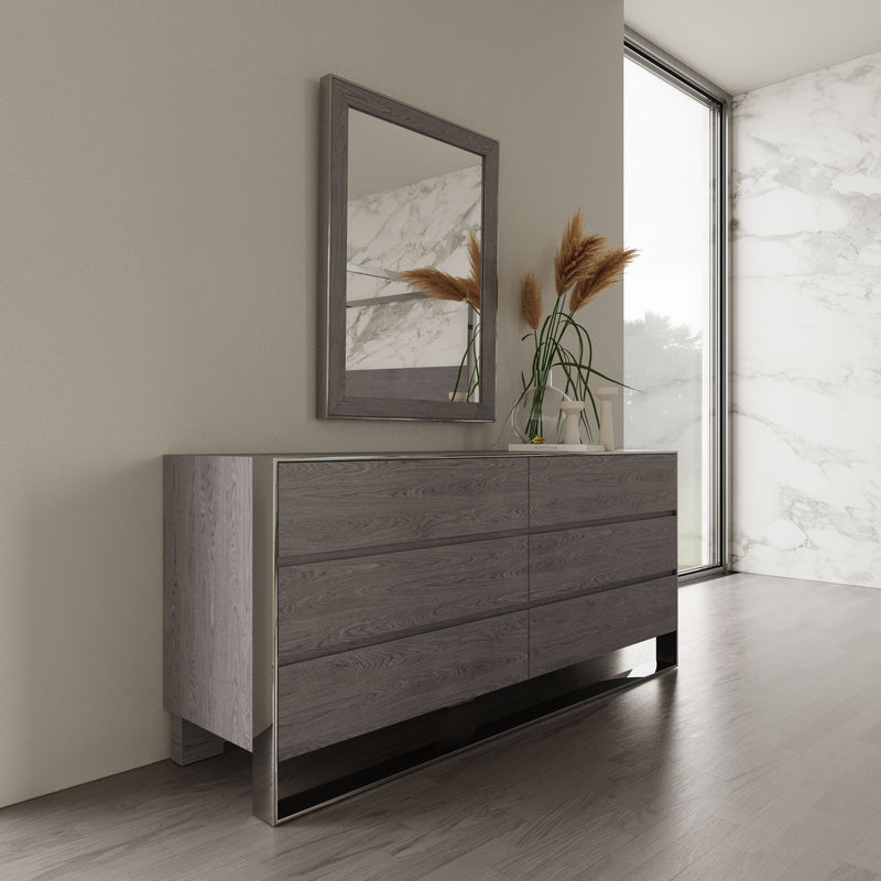 Arlene Modern Grey Elm Dresser — view 5