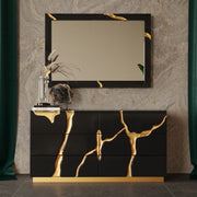 Aspen - Modern Black and Gold Dresser — view 3