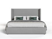 Byrne + Asus - Modern Grey Fabric + Elm Grey 4-Piece Bedroom Set — view 2